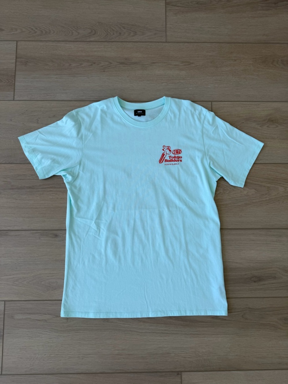 Edwin - Tokyo Builders T-Shirt - Bleached Aqua